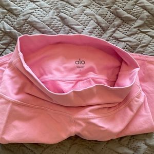 Pink! AlO workout shorts! Cute color and comfy! Size small